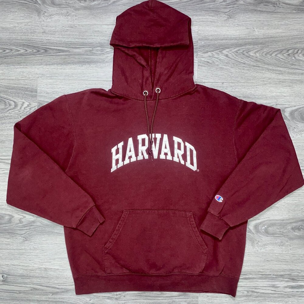 Harvard x Champion Pullover Hoodie Sweatshirt Size Large